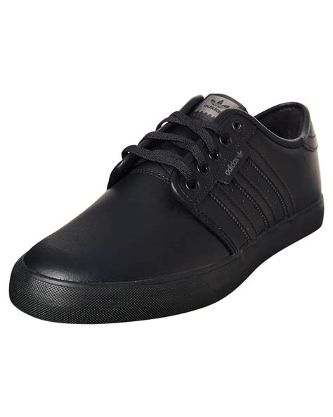 black leather adidas shoes women's.